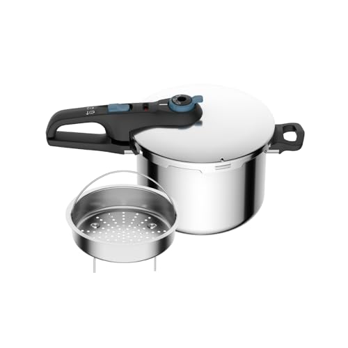 Panela de Pressão Rochedo Inox 6 litros | Trendy, Fechamento Externo, Com Cesta de Vapor