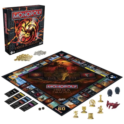 Monopoly House of the Dragon Edition Board Game | Based on the Hit TV Series | Ages 17 and Up | 2 to 6 Players | Strategy Games (Amazon Exclusive)