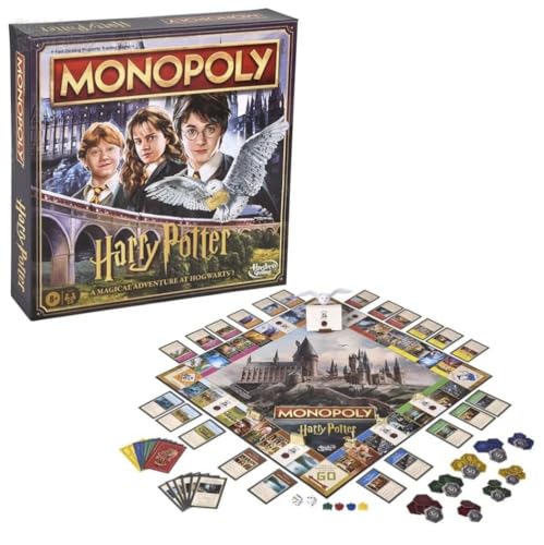 Monopoly Harry Potter Edition Board Game | A Magical Adventure at Hogwarts | Ages 8 and Up | 2 to 6 Players | Family Games | Gifts for Kids and Adults