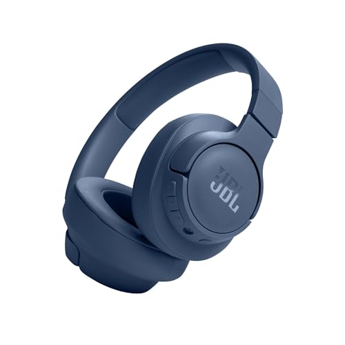 JBL Tune 720BT - Wireless Over-Ear Headphones with JBL Pure Bass Sound, Bluetooth 5.3, Up to 76H Battery Life and Speed Charge, Lightweight, Comfortable and Foldable Design (Blue)