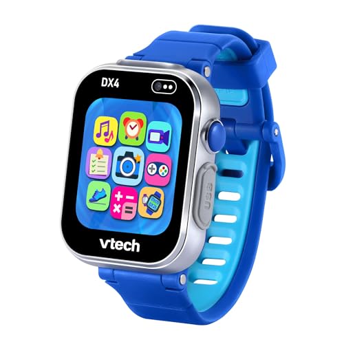 VTech KidiZoom Smartwatch DX4, BlueSmart Watch for Kids Girls Gift: No APP No Phone Needed Watch with Heart Rate Sleep 