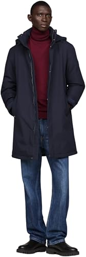 (-31%) Tommy Hilfiger Herren Parka Tech Padded Parka mit Kapuze, Blau (Desert Sky), S