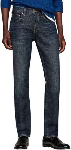 🔥 SELTEN SO GÜNSTIG (-81%) Tommy Hilfiger Herren Jeans Hose Denton Crest Straight Fit, Blau (Crest Indigo), 29W/36L