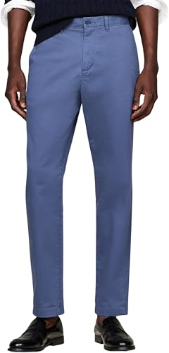 (-37%) Tommy Hilfiger Herren Chino Hose Harlem Tapered Fit, Blau (Aegean Sea), 32W/32L