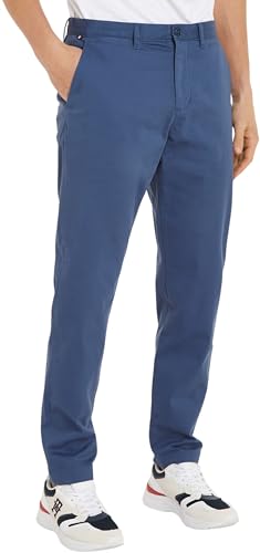 🔥 SELTEN SO GÜNSTIG (-78%) Tommy Hilfiger Herren Chino Hose Harlem Tapered Fit, Blau (Aegean Sea), 29W/34L