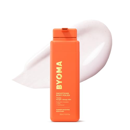 BYOMA Smoothing Body Polish - For Breakouts & Textured Skin - Exfoliating Body Scrub with PHA & Panthenol - Restores Skin Barrier & Soothes Inflammation - 10.14 fl oz