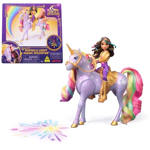 Unicorn Academy, Sophia & Light Magic Wildstar with Rainbow Light-up Effects, Dolls & Unicorn Toys for Girls, Gifts & Stocking Stuffers for Ages 4 and up