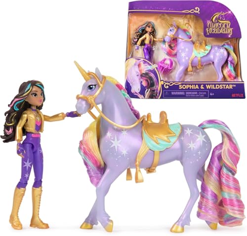 Unicorn Academy, Sophia & Wildstar with 2 Accessories & Hair Tool, Dolls & Unicorn Toys. Gifts & Stocking Stuffers for Girls Ages 4 and up
