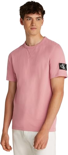 ⚡ BLITZDEAL (-82%) Calvin Klein Herren T-Shirt Kurzarm Regular Tee mit Logo-Badge, Rosa (Rose Dusk), XXS
