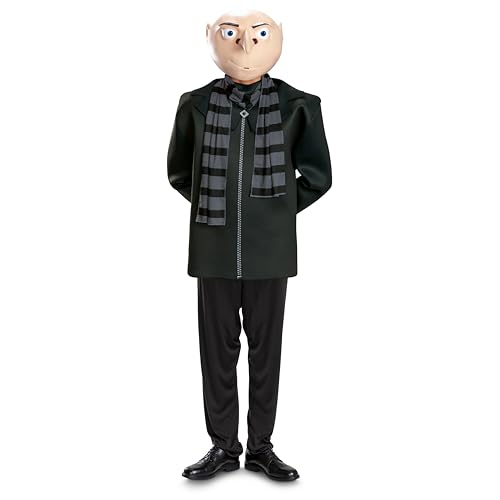Gru Deluxe Adult Costume, Official Dispicable Me Hallowen Costume for Men, XXL