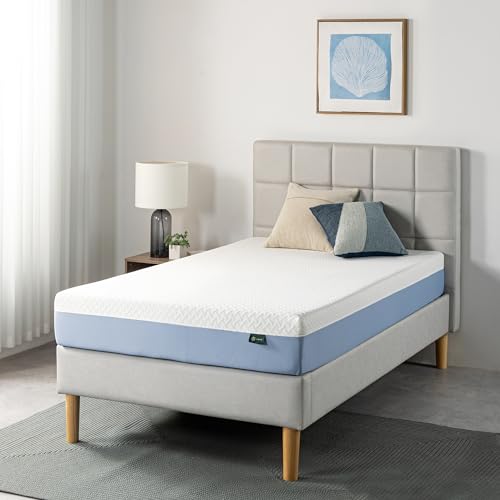 ZINUS 8 Inch Twin Cooling Essential Memory Foam Mattress [NewVersion], Fiberglass Free, Medium Feel, Breathable Cooling Layers, Certified Safe Materials