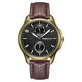 Kenneth Cole Quartz Multifunction Black Dial Brown Leather Strap Watch for Men