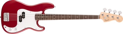 Fender Squier Debut Series Precision Bass Guitar, Beginner Guitar, with 2-Year Warranty, Includes Free Lessons, Dakota Red with Matte Finish