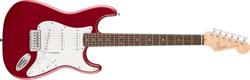 Fender Squier Debut Series Stratocaster Electric Guitar, Beginner Guitar, with 2-Year Warranty, Includes Free Lessons, Dakota Red with Matte Finish