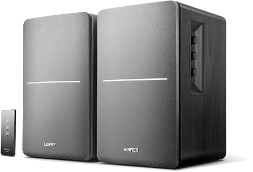 Edifier R1280T Powered Bookshelf Speakers - 2.0 Active Near Field Studio Monitor Speaker - Black - 42 Watts RMS
