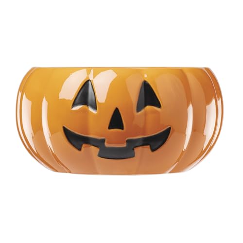 Lenox Vintage Figural Pumpkin Candy Bowl, Halloween Candy Bowl Jack O Lantern, Dishwasher Safe, Halloween Decor Indoor, Pumpkin Decor, Trick or Treat, Fall Decorations For Home(1 Piece 9.25x4.75-Inch)