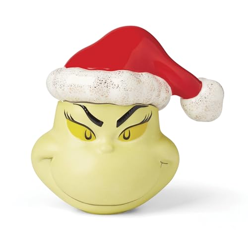 Lenox 896338 Merry Grinchmas Covered Candy Jar, Christmas & Holiday Decor