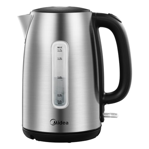 (-27%) Midea Wasserkocher Edelstahl 1.7L, 2200W, BPA-frei, LED-Leuchtanzeige