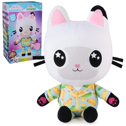 Gabby's Dollhouse Sleepy Time Pandy Paws Plush Toy, 13-Inch Stuffed Animal with Light-Up Cheeks, Kids Toys for Girls & Boys Ages 3+