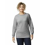 Gildan Adult Ultra Cotton Long Sleeve T-Shirt, Style G2400, Multipack, Sport Grey (72-Pack), XX-Large