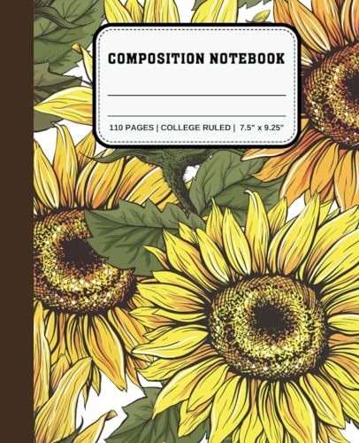 Sunflower Composition Notebook cover