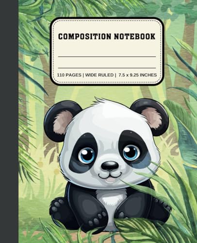 Panda Composition Notebook cover