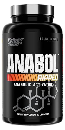 Nutrex Research Anabol Ripped Anabolic Muscle Builder for Men, 2-in-1 Muscle Builder and Shredding Supplement, (60 Count)