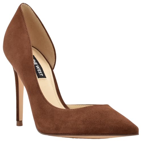 Nine West Women's Folowe Pump, Medium Brown Suede 210, 7