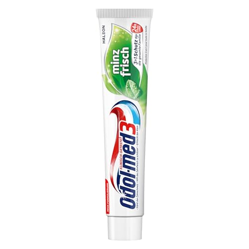 (-14%) Odol-med3 Minzfrisch Zahnpasta, Zahncreme mit Minzgeschmack und 3in1 Schutz für starke Zähne, gesundes Zahnfleisch** und frischen Atem, 75ml