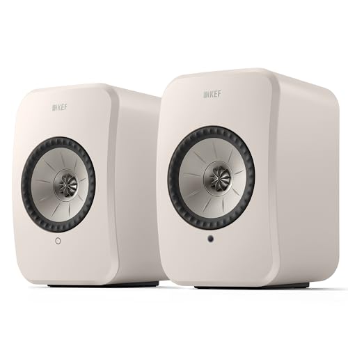 KEF LSX II LT Wireless HiFi Speakers - Pair (Stone White)