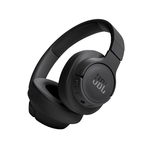 JBL Tune 720BT - Auriculares inalámbricos sobre la oreja con sonido JBL Pure Bass, Bluetooth 5.3, batería de hasta 76 horas de duración y carga de velocidad, diseño ligero, cómodo y plegable (negro)