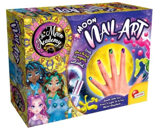 (-46%) Lisciani - THE MOON ACADEMY: MOND-NAGELKUNST - Nagellackherstellungsset für Kinder ab 7 Jahren - Nagellack mit magischen Effekten - Leuchtender, farbwechselnder, magnetischer Nagellack