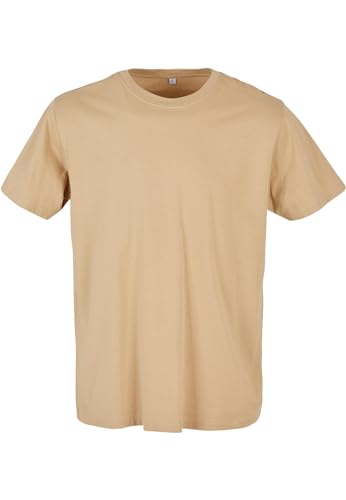 (-27%) Build Your Brand Herren T-Shirt Round Neck, Männer Basic T-Shirt mit Rundhalsausschnit, Regular Fit, Baumwolle, Unionbeige, S