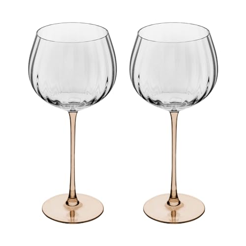 WOLFF - Conjunto 2 Taças de Vinho de Vidro com Haste Âmbar Classic 720Ml