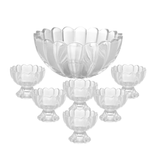 WOLFF - Conjunto 7 Peças Bowl com 6 Taças para Sobremesa ​Geneva 1,1L/125ml
