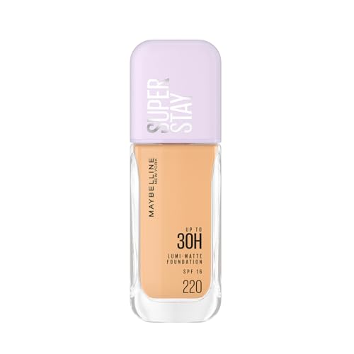 New York Super Stay Lumi Matte Liquid Foundation, 220 | 30 HR Long Lasting yet Lightweight, 35ml