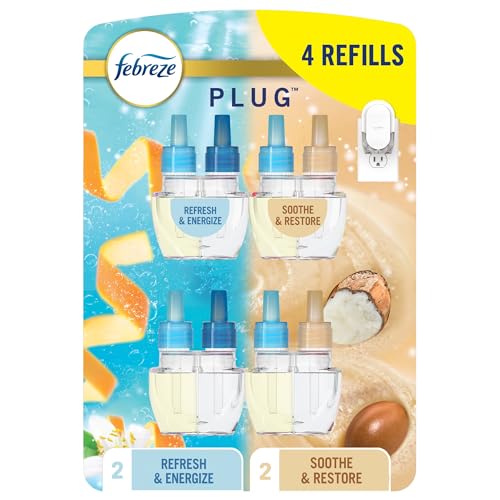 Febreze Plug In Air Freshener Odor Fighting Scented Oil Refill For