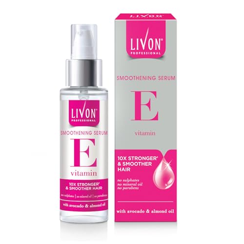 Livon Professional Smoothening Serum for Women & Men | With Vitamin E, Avocado & Almond Oil | For Smoother, Stronger & Frizz-Free Hair | No Paraben, S