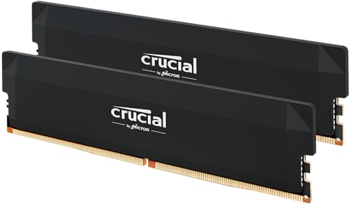 (-20%) Crucial Pro DDR5 RAM 32GB Kit (2x16GB) 6000MHz CL36, Overclocking Gaming, Intel XMP 3.0 / AMD Expo, PC Computer Arbeitsspeicher, Schwarz - CP2K16G60C36U5B