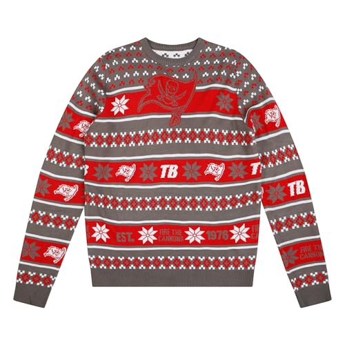 FOCO Tampa Bay Buccaneers NFL Big Logo Ugly Sweater - Large