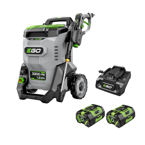 EGO POWER+ Electric Pressure Washer, 3200 PSI Power Washer, Includes (2) 56V 6.0Ah Batteries and Charger - HPW3204-2