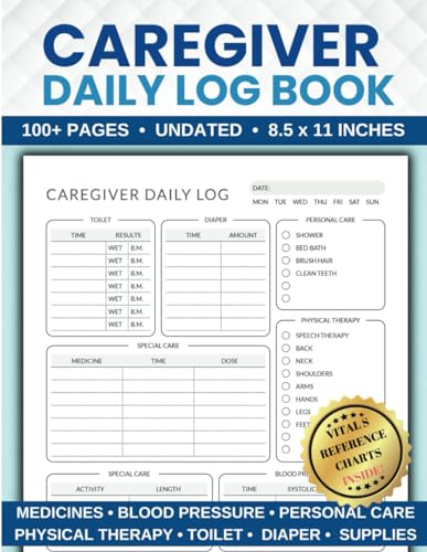 Caregiver Daily Log Book cover
