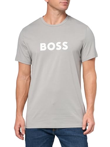 BOSS Big Logo Cotton T-Shirt, Moonrock Grey, M