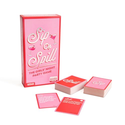 WHAT DO YOU MEME? Sip or Spill by Buzzed, Fun Social Drinking Games for Adults, The Ultimate Bachelorette Party Games and Card Games, Includes 300 Cards and Instructions.