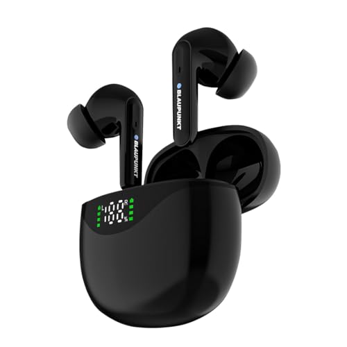 Blaupunkt Newly Launched BTW20 PRO Bluetooth Truly Wireless In-Ear Earbuds with Deep Bass I30 Hrs Playtime*I Built-in MicI LED Digital Battery Display