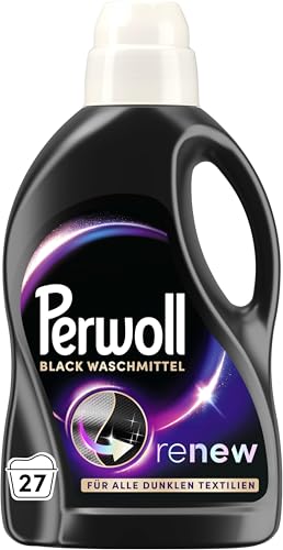 (-28%) Perwoll Renew Black Waschmittel (27 Waschladungen), Feinwaschmittel reinigt sanft und erneuert dunkle Farben und Fasern, für alle dunklen Textilien, mit Dreifach-Renew-Technologie