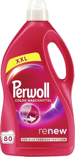 (-28%) Perwoll Color Waschmittel (80 Waschladungen), Feinwaschmittel reinigt sanft und erneuert Farben und Fasern, für alle farbigen Textilien, Color Waschmittel mit Dreifach-Renew-Technologie