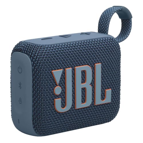 JBL Go 4 - Ultra-Portable, Waterproof and Dustproof Bluetooth Speaker, Big Pro Sound with Punchy bass, 7-Hour Built-in Battery, Made in Part with Recycled Materials (Blue)