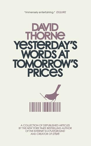 Yesterday's Words at Tomorrow's Prices book cover