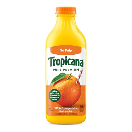 Tropicana Pure Premium 100% Orange Juice Original, No Pulp,�No Sugar Added, 46 fl oz bottle
